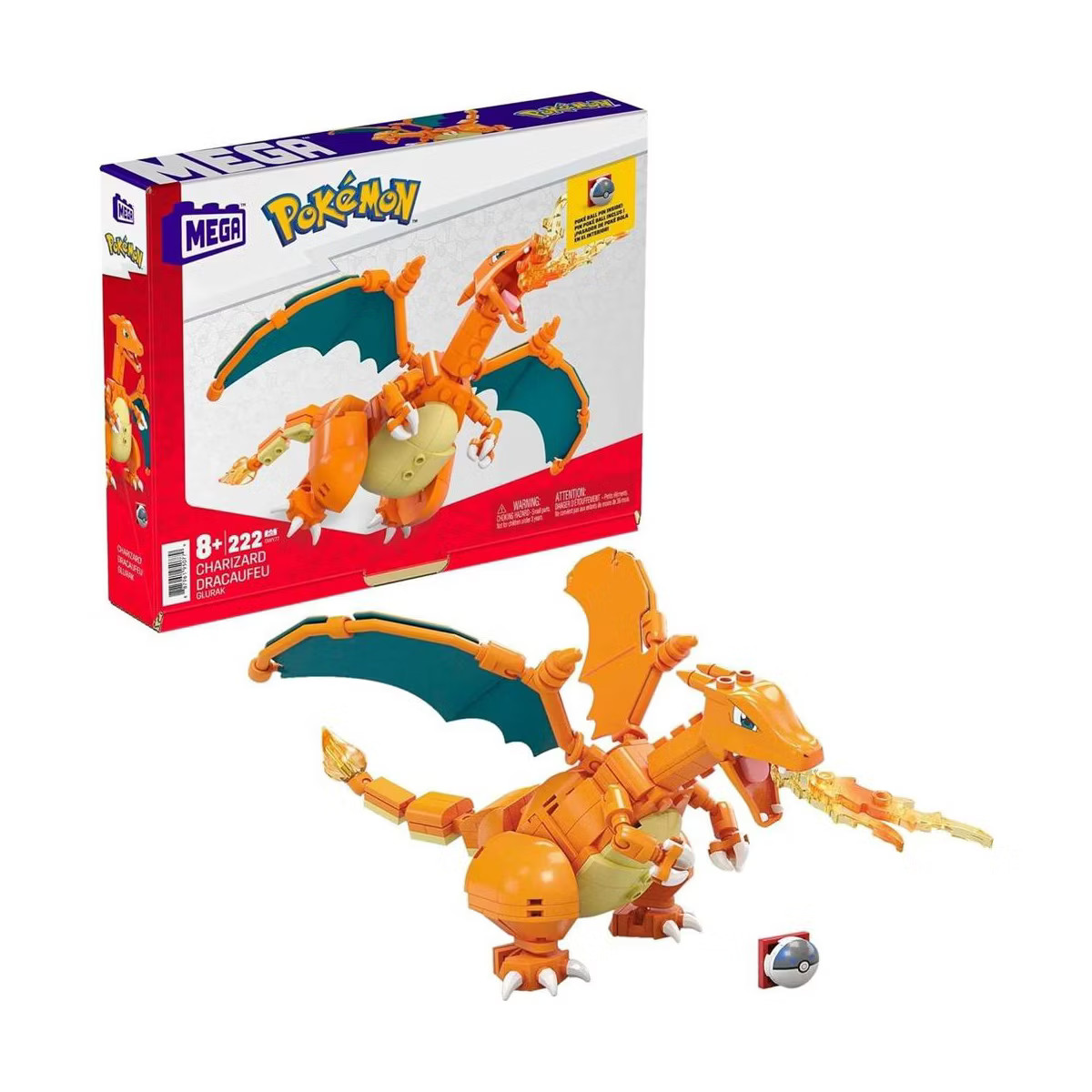 MEGA Pokemon Building Toy Kit Charizard (222 Pieces) with 1 Action Figure for Kids | Target