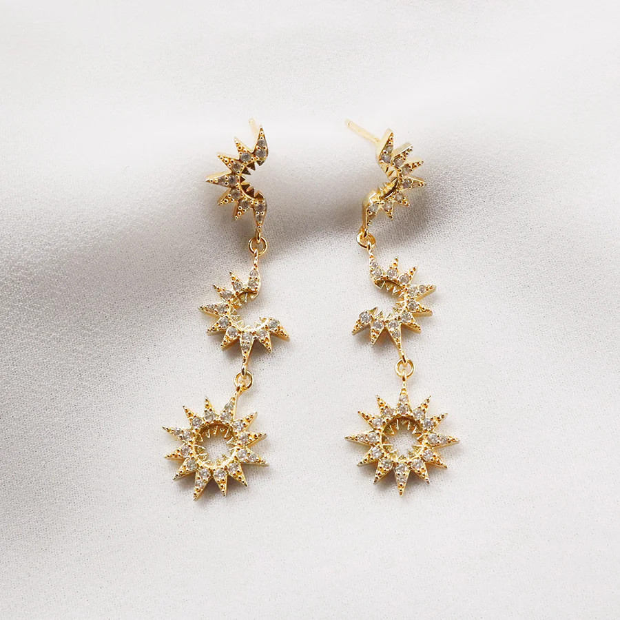 Sun Phase Gold Earrings | Wanderlust + Co