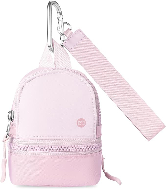 Babysun Mini Backpack Keychain Wristlet Pouch Small Change Coin Purse Cute Zipper Wallet With 3 R... | Amazon (US)