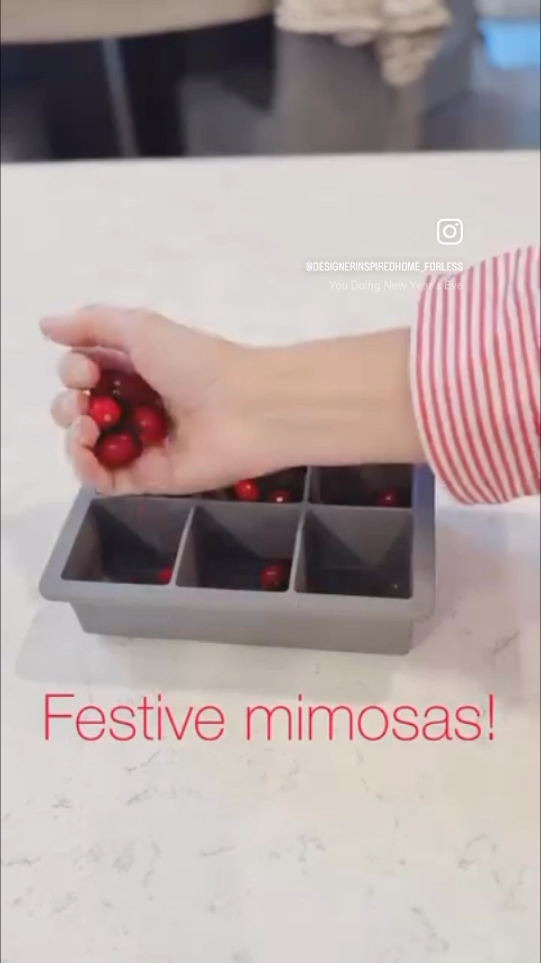 Festive mimosas using the ice tray mold! 

#LTKHoliday #LTKfoodie #LTKFindsUnder50