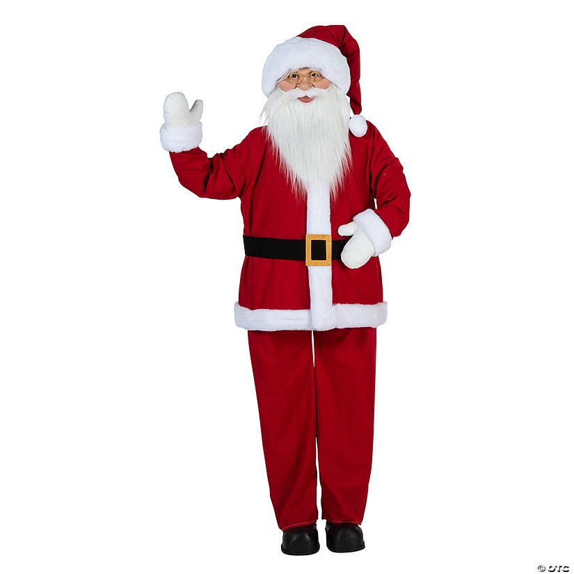 5 Ft. Standing Classic Santa Claus Polyester Christmas Decoration | Oriental Trading Company