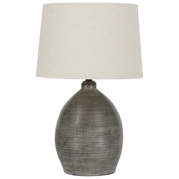 Bowery Hill Single Ceramic Table Lamp in Gray Terracotta Walmart Finds Walmart Deals Walmart Sales | Walmart (US)
