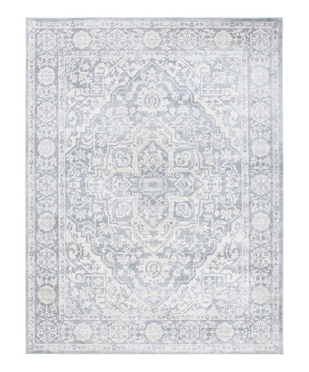 Light Gray & Ivory Damask Keyla Brentwood Rug | Zulily