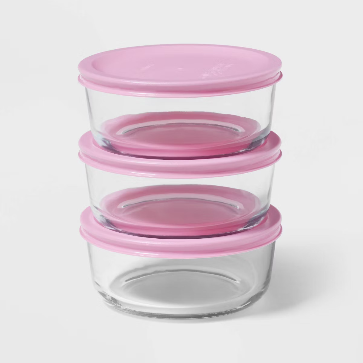 6pc (set of 3) 2c Round Glass Food Storage Container Set - Room Essentials™ | Target
