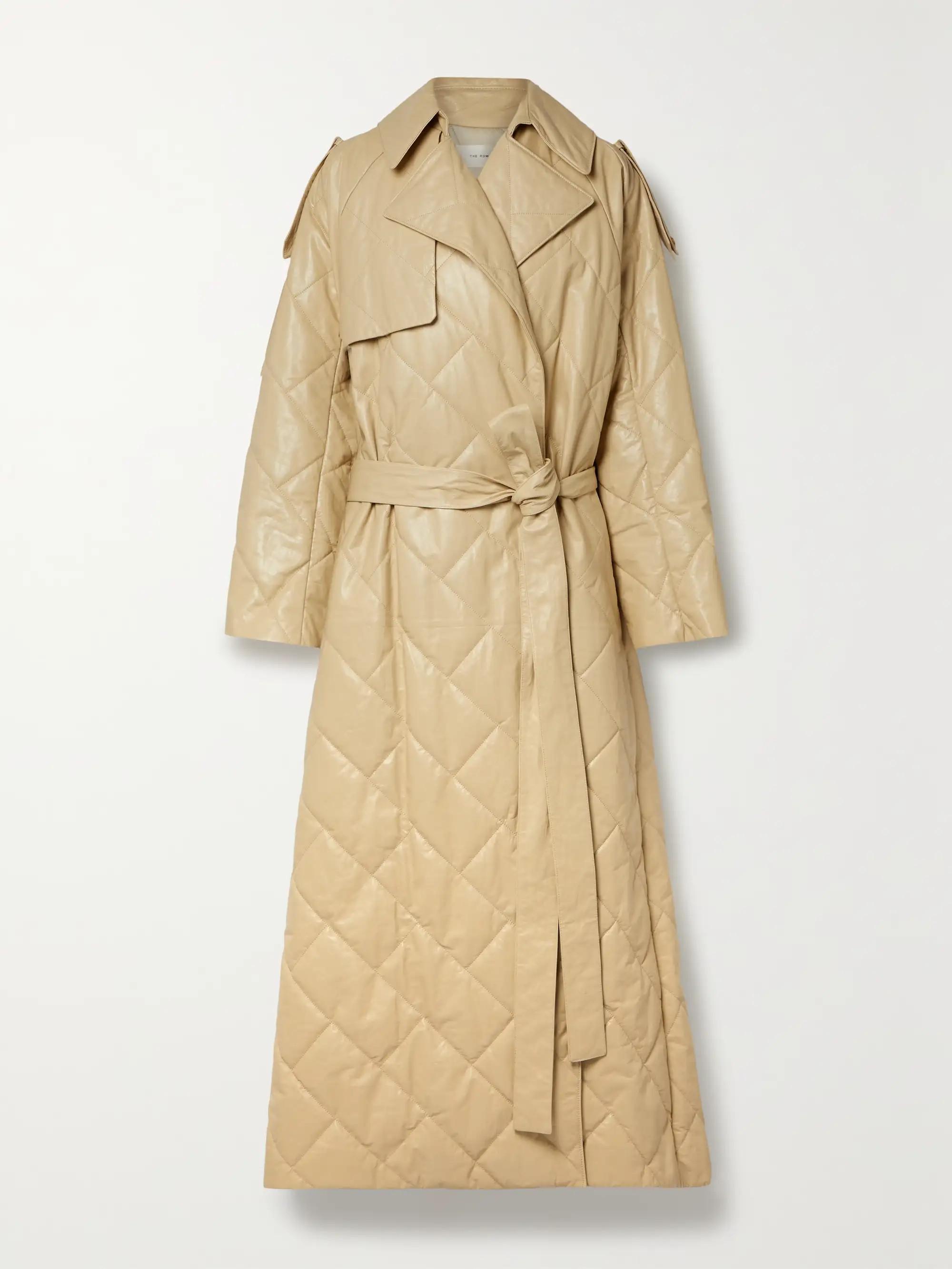 Agathon belted quilted leather coat | NET-A-PORTER (UK & EU)