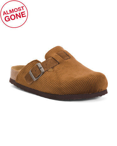 Hana Corduroy Cork Footbed Clogs | TJ Maxx