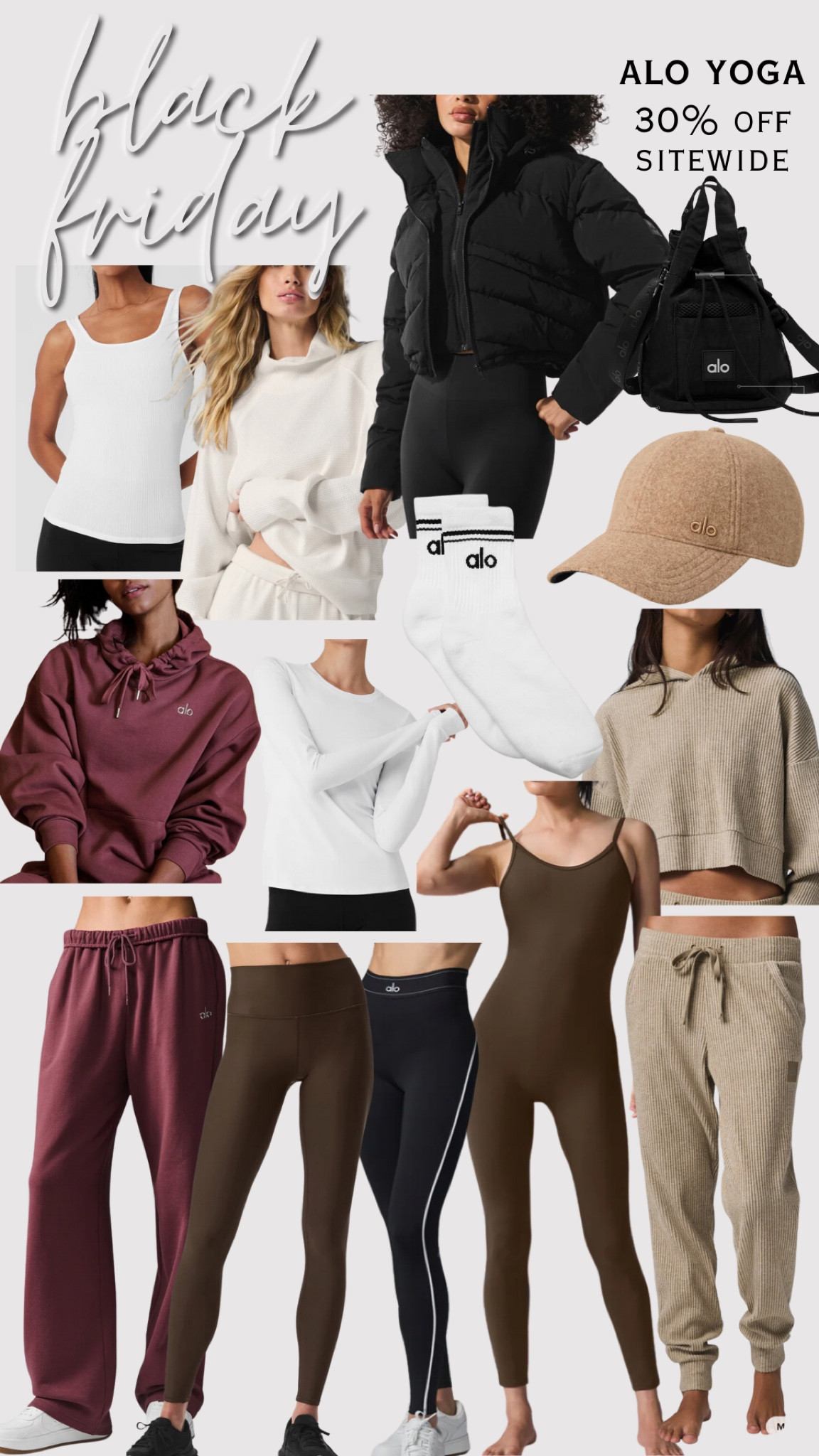 Black Friday deals! 
30% off sitewide at alo! 

#LTKCyberWeek #LTKSeasonal #LTKHoliday