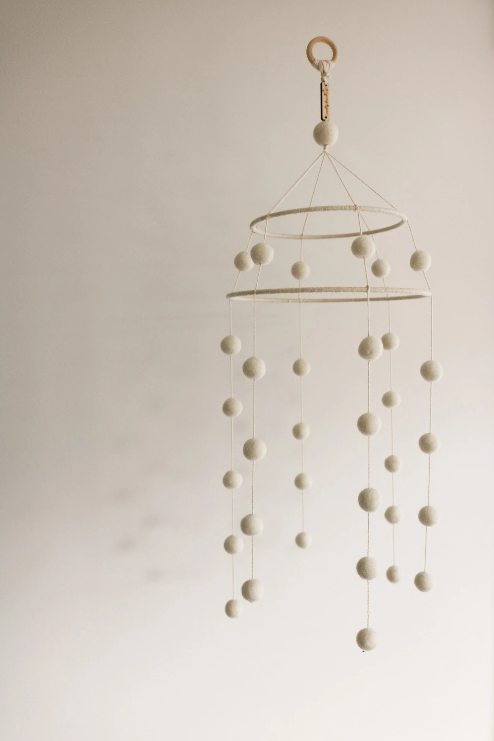 Custom Felt Ball Mobile – Neutral Nursery Decor, Made to Order | Etsy (US)