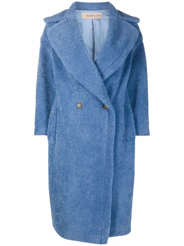 Tuia double-breasted teddy coat | Farfetch Global