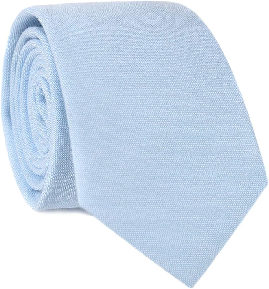 JESLANG Men's Skinny Tie 2.56" Cotton Linen Necktie Perfect for Formal and Casual Occasions | Amazon (US)