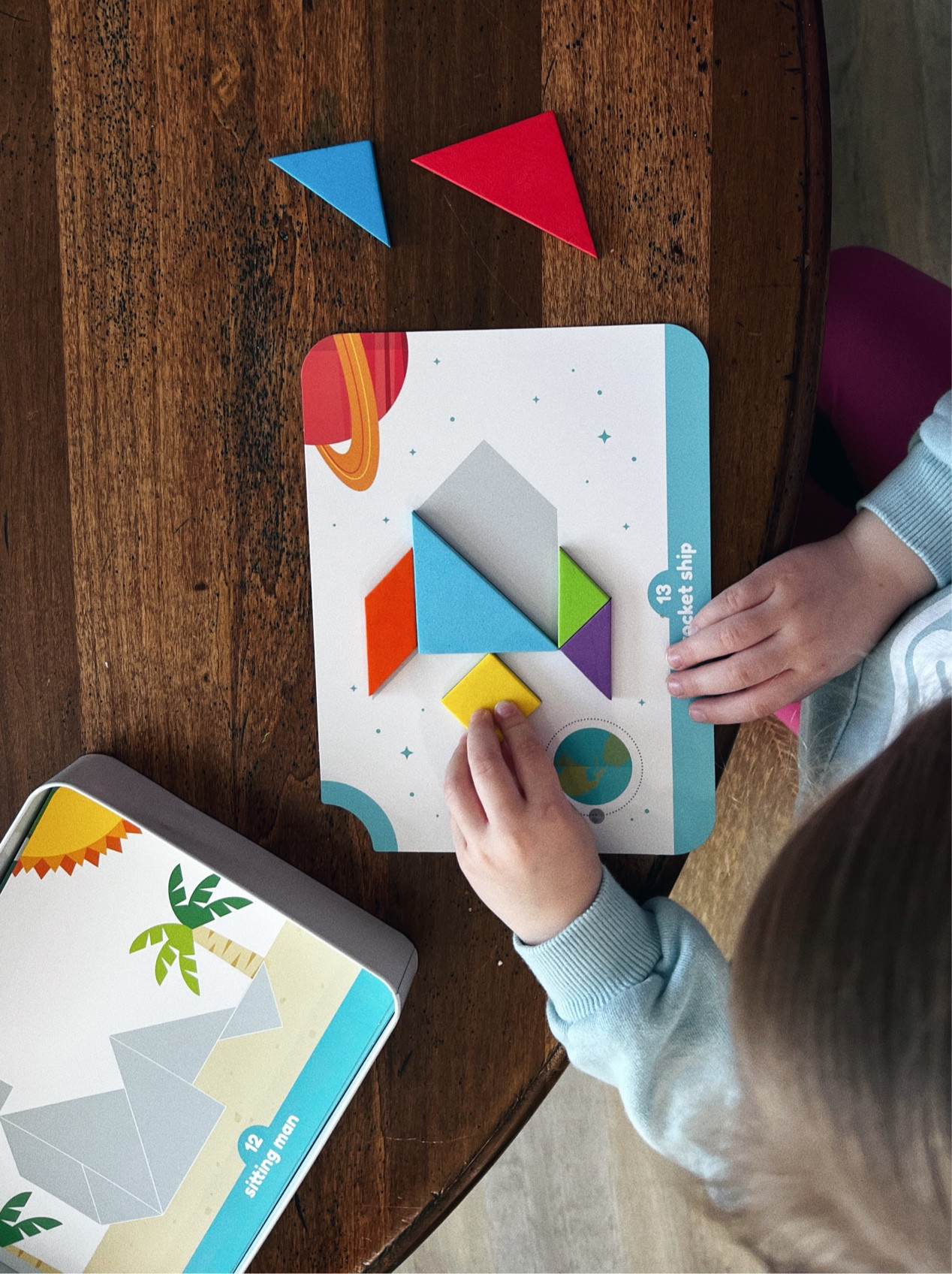 our daughter has coveted this toy/learning tool—you use the little magnet shapes to make larger objects. she enjoys the satisfying & independent task of putting the puzzles together! ❤️

#LTKhome #LTKkids #LTKfamily