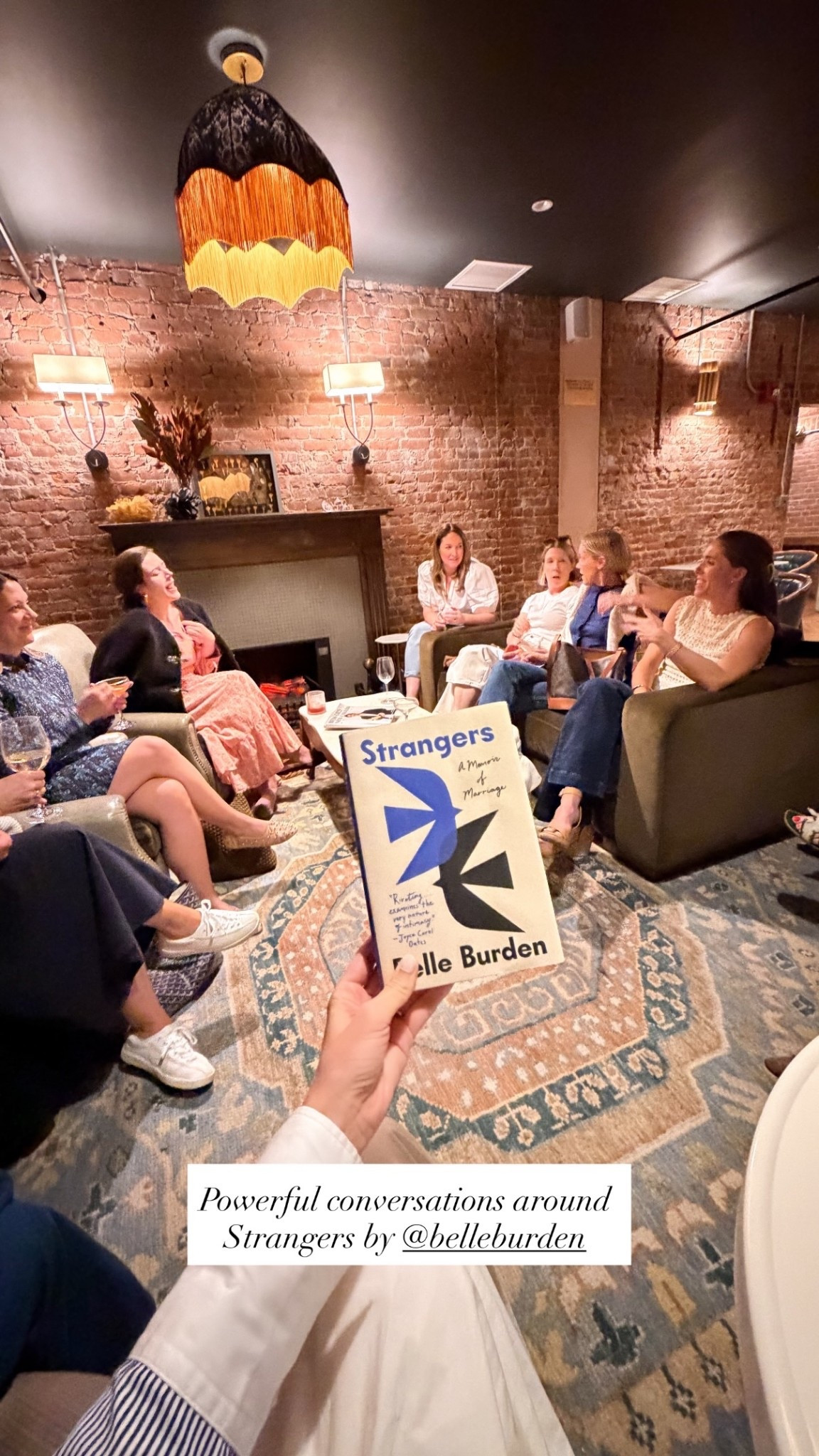 Book club book Strangers by Belle Burden. 

#LTKstorytime #LTKdayinmylife #LTKSeasonal