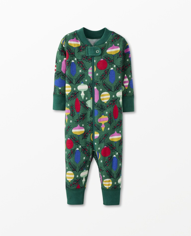 Holiday Print Baby Zip Sleeper | Hanna Andersson