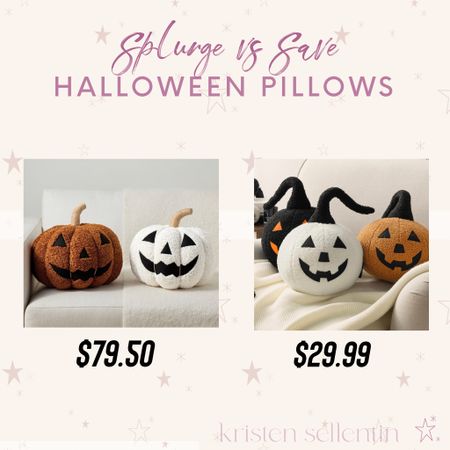 Halloween Pumpkin Pillows 

Splurge vs Save 

#halloween #halloweenpillows #pumpkinpillows #potterybarn #amazonfinds 

#LTKSeasonal #LTKhome #LTKsalealert
