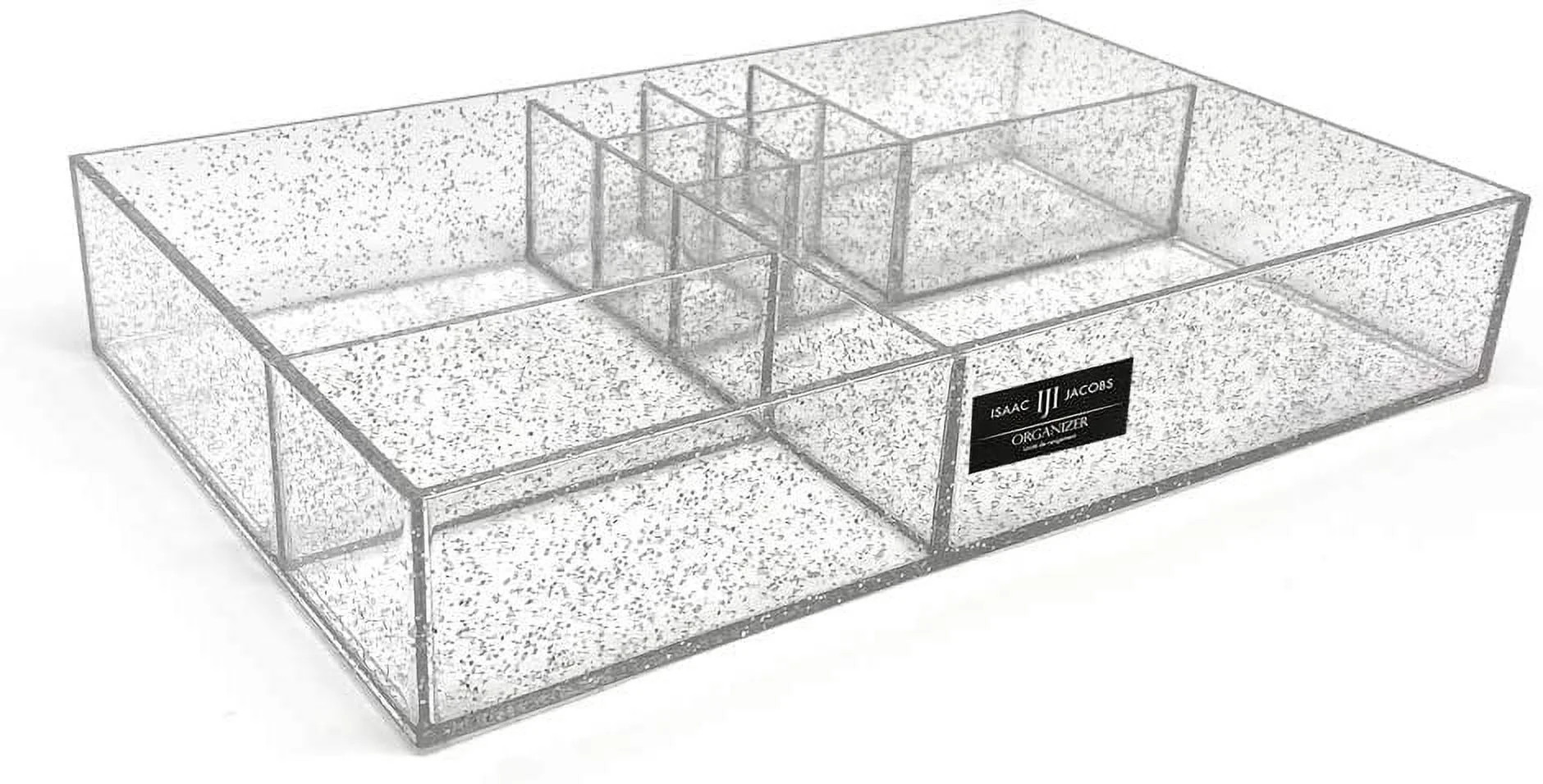 Isaac Jacobs 8-Compartment Clear Acrylic Drawer Organizer 13" L x 8.1" W x 2.3" H, Multi-Sectiona... | Walmart (US)