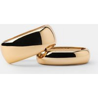 Zara - Pack Of 2 Metallic Bracelets - Golden - M - Woman | Zara UK