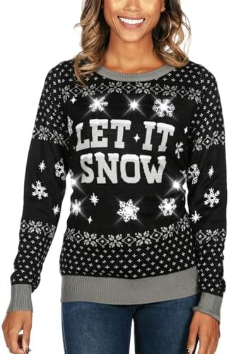 Tipsy Elves Women's Christmas Sweaters - Women's Ugly Christmas Sweaters - Embellished Winter Hol... | Amazon (US)
