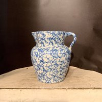 Spongeware Pitcher, Blue & White Stoneware, Ca 1910 | Etsy (US)
