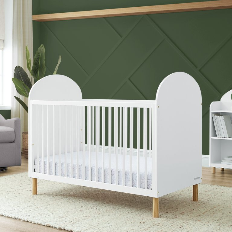 Delta Children Reese 4-in-1 Convertible Crib - Greenguard Gold Certified, Bianca White/Natural | Walmart (US)