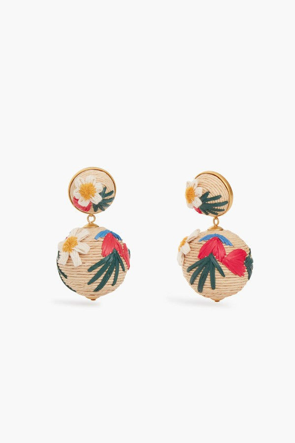 Embroidered Raffia Lantern Earrings | Tuckernuck Jewelry | Tuckernuck (US)