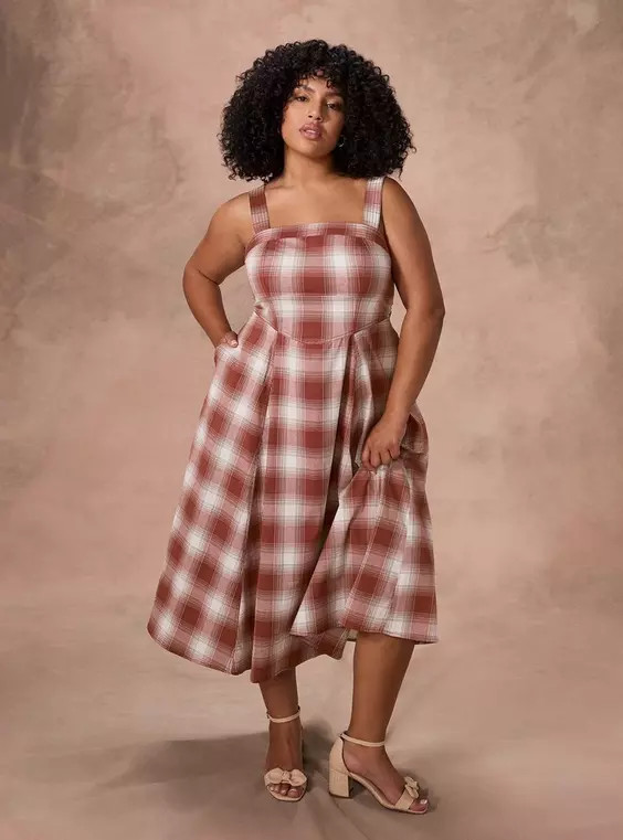 Belle Isle Smocked Back Midi Dress in Multi | Torrid (US & Canada)