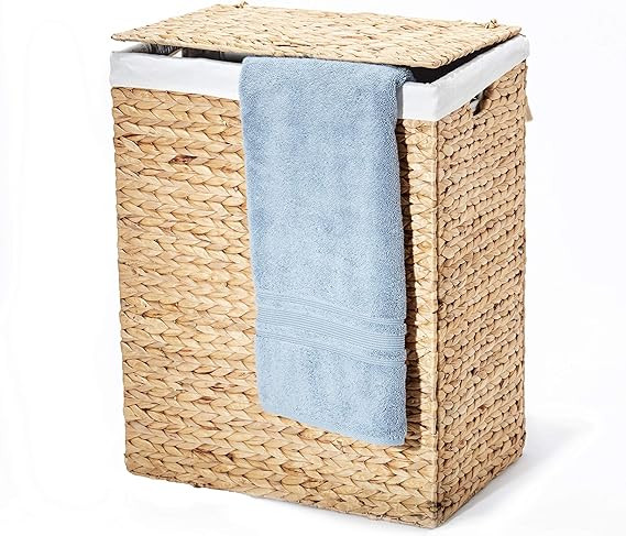 Seville Classics Premium Hand Woven Portable Laundry Bin Basket with Built-in Handles, Household ... | Amazon (US)