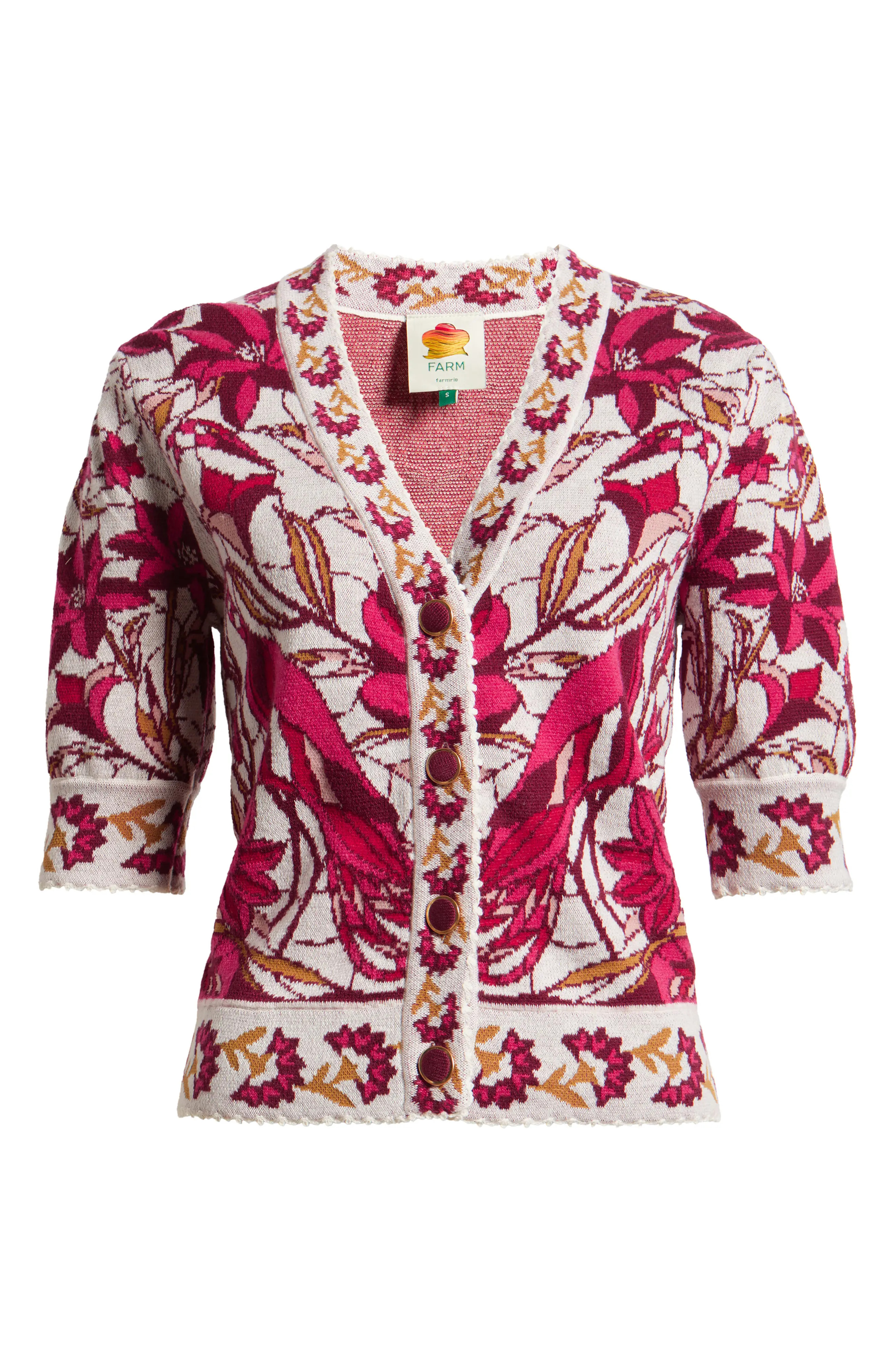 Stained Glass Print Button-Up Cardigan (Women) | Nordstrom | Nordstrom