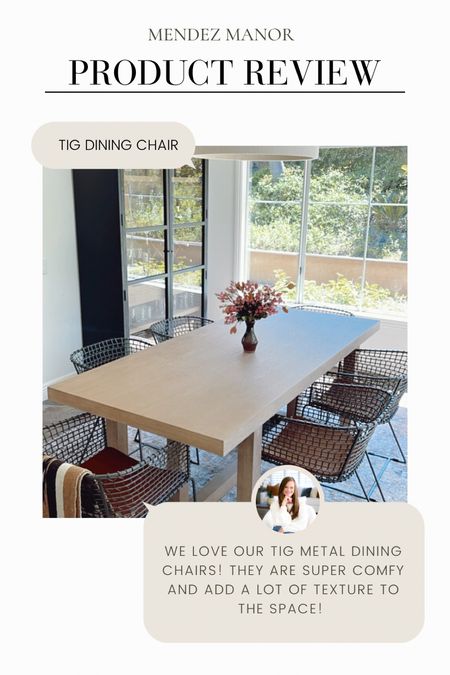 We absolutely love our Tig Metal Dining chairs from Crate & Barrel! ✨

They have an industrial style feel that adds a lot of texture and dimension to the room. 👏🏻

On sale right now for $60 off normal price! 

#barrelchair #metalchair #diningchair