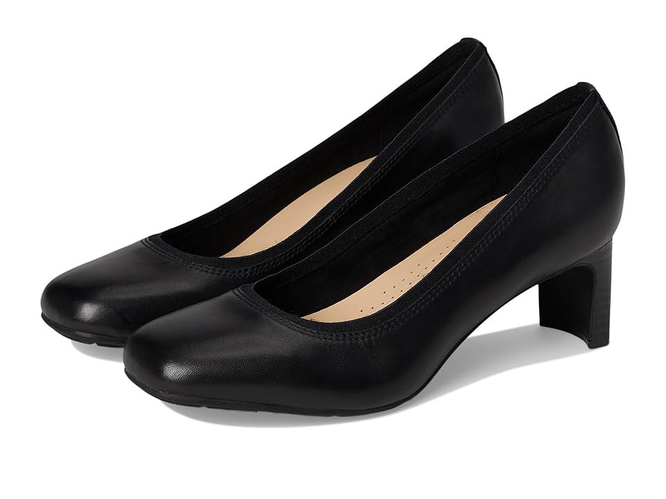 Clarks Anelise Nora High Women's Heels Black Leather : 5 B - Medium, Leather/Rubber | Zappos