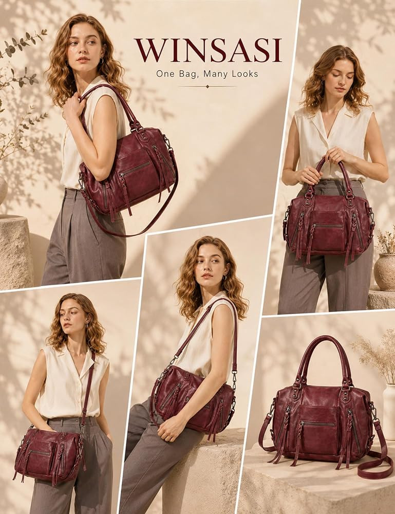 Women Mini Tote Bags (8 L) City Bags Tote Bag Purse Vegan Leather Hobo Handbags With Adjustable D... | Amazon (US)