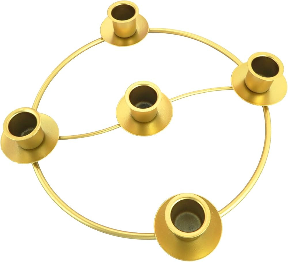Advent Wreath Candle Holder, Christmas Candle Rings for Tapered Advent Candles, Advent Wreath 5 C... | Amazon (US)