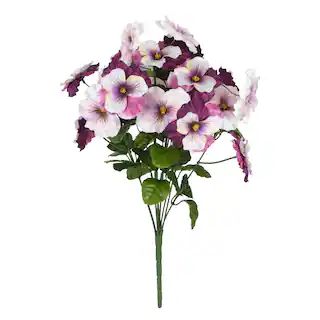 White & Purple Pansy Bush by Ashland® | Michaels Stores