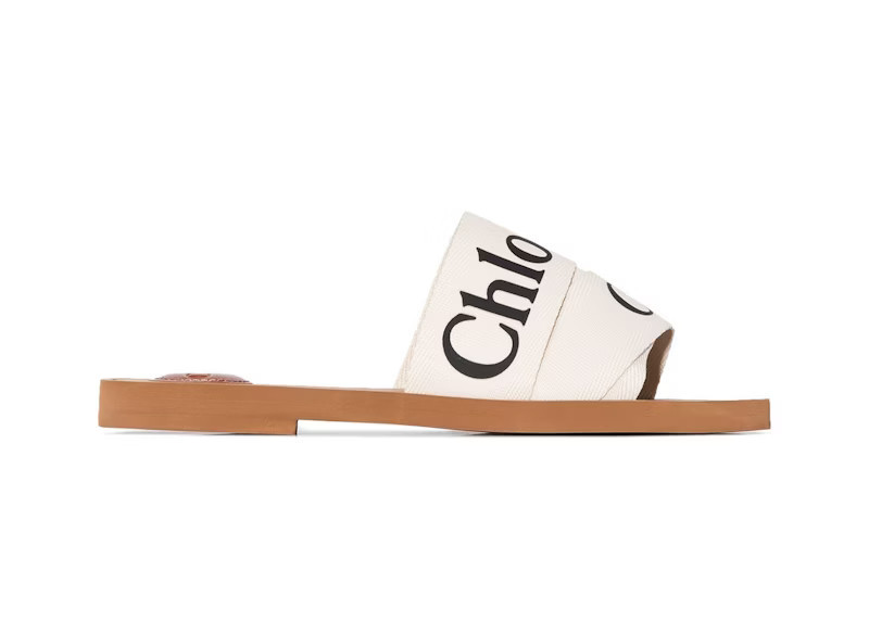 Chloe Chloé Woody OpenToe Sandals (Women's) Sneakers in White/Brown | StockX