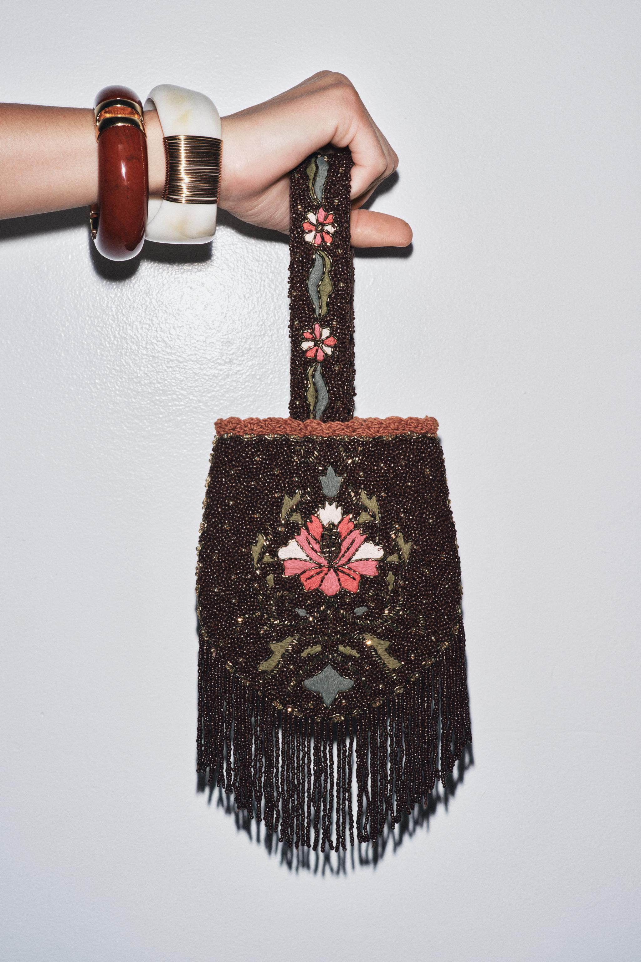 BEADED FRINGED HANDBAG | Zara AU