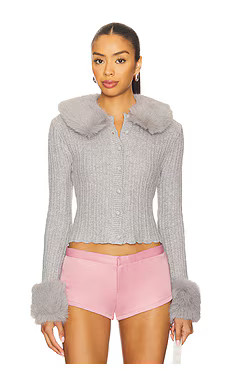 x REVOLVE Heart Faux Fur Knit Cardigan
                    
                    GUIZIO | Revolve Clothing (Global)