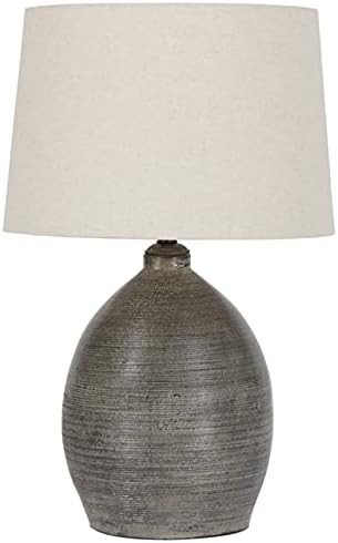 Signature Design by Ashley Joyelle Modern Terracotta Table Lamp, Gray | Amazon (US)