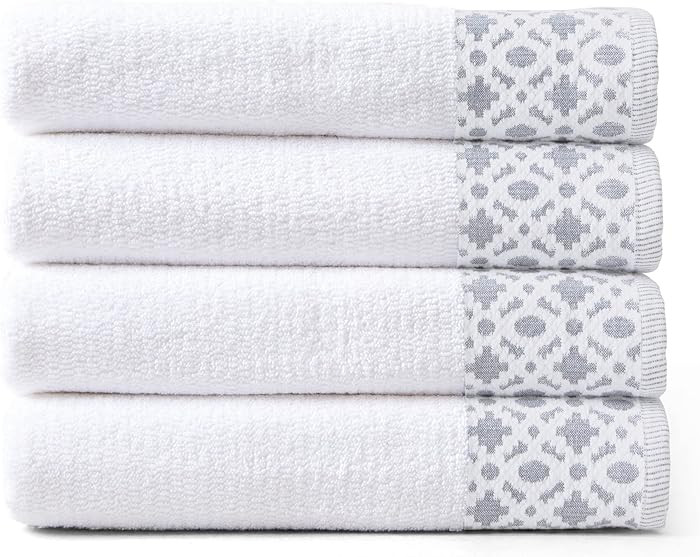 Market & Place 100% Cotton Luxury Bath Towel Set | Super Soft and Highly Absorbent | Textured Dec... | Amazon (US)