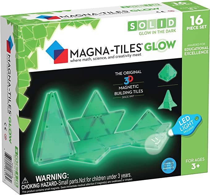 Amazon.com: Magna-Tiles Glow In The Dark Set, The Original Magnetic Building Tiles For Creative O... | Amazon (US)