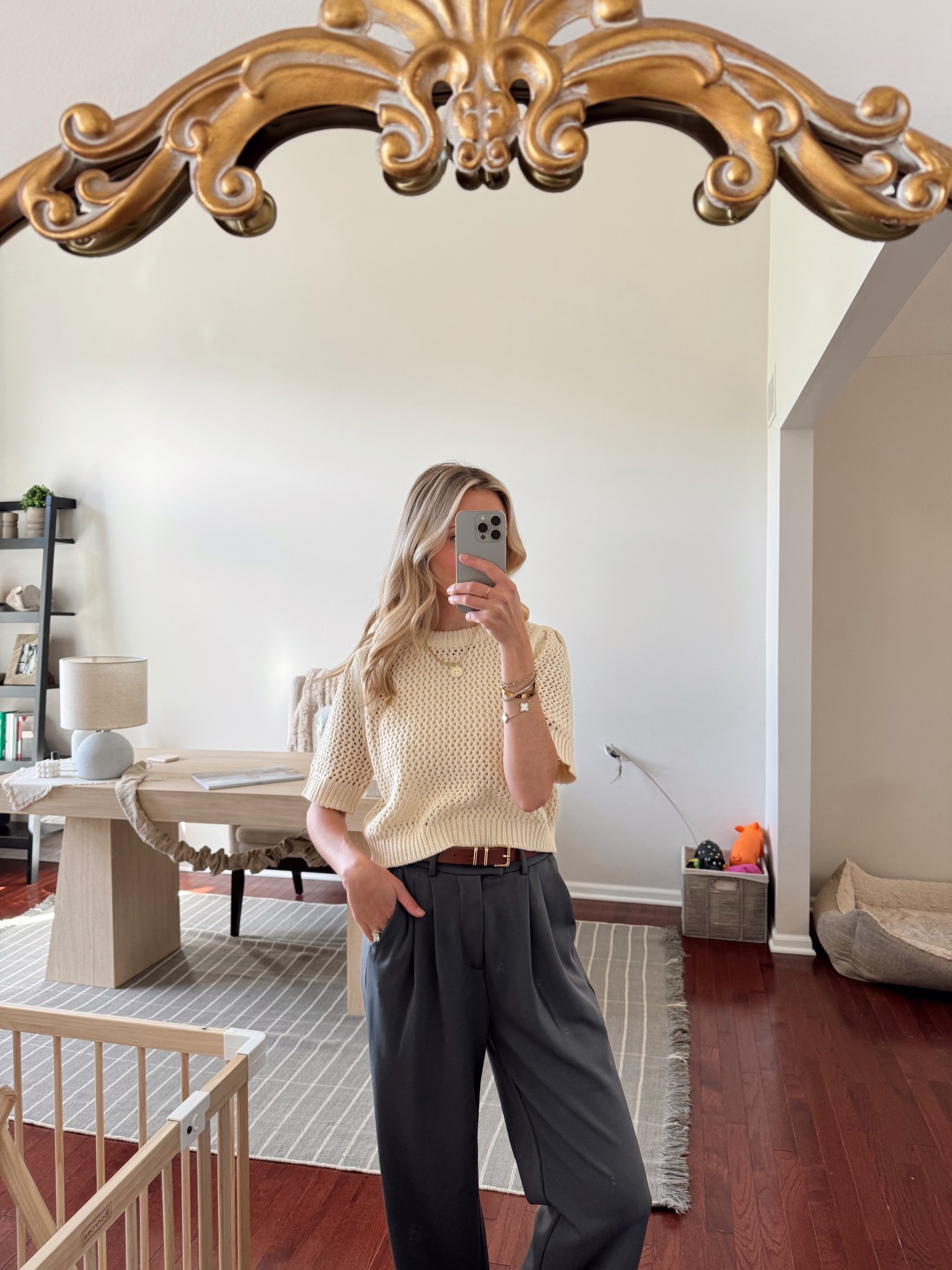 Corporate girly office outfit of the day! Top is local boutique - StellaRosely. Rest is linked!!