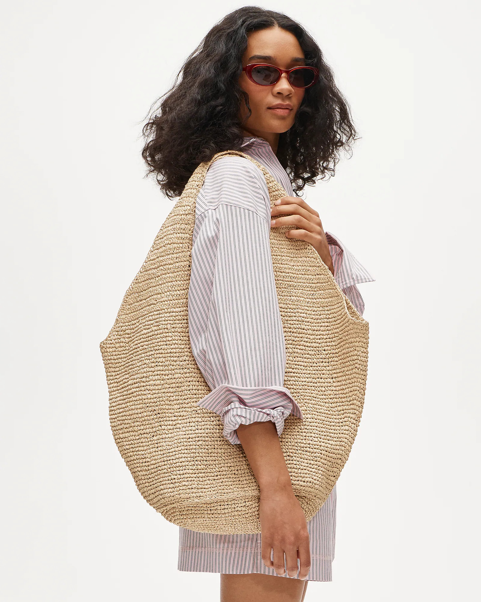 Large handknotted straw tote | J. Crew US
