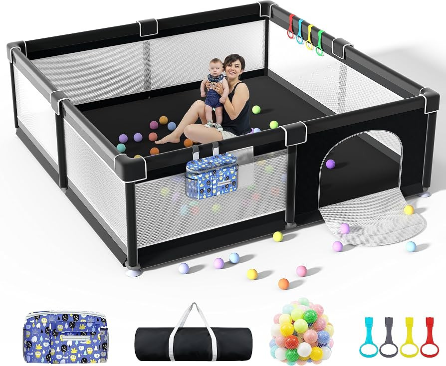 LUTIKIANG Baby Playpen, 79" X 71" Extra Large Playpen, Play Pen for babies and toddlers, Indoor O... | Amazon (CA)