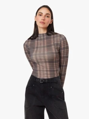 Ama La Vita Jess Plaid Turtleneck Top - Ombre Plaid - Shop | Shop.com