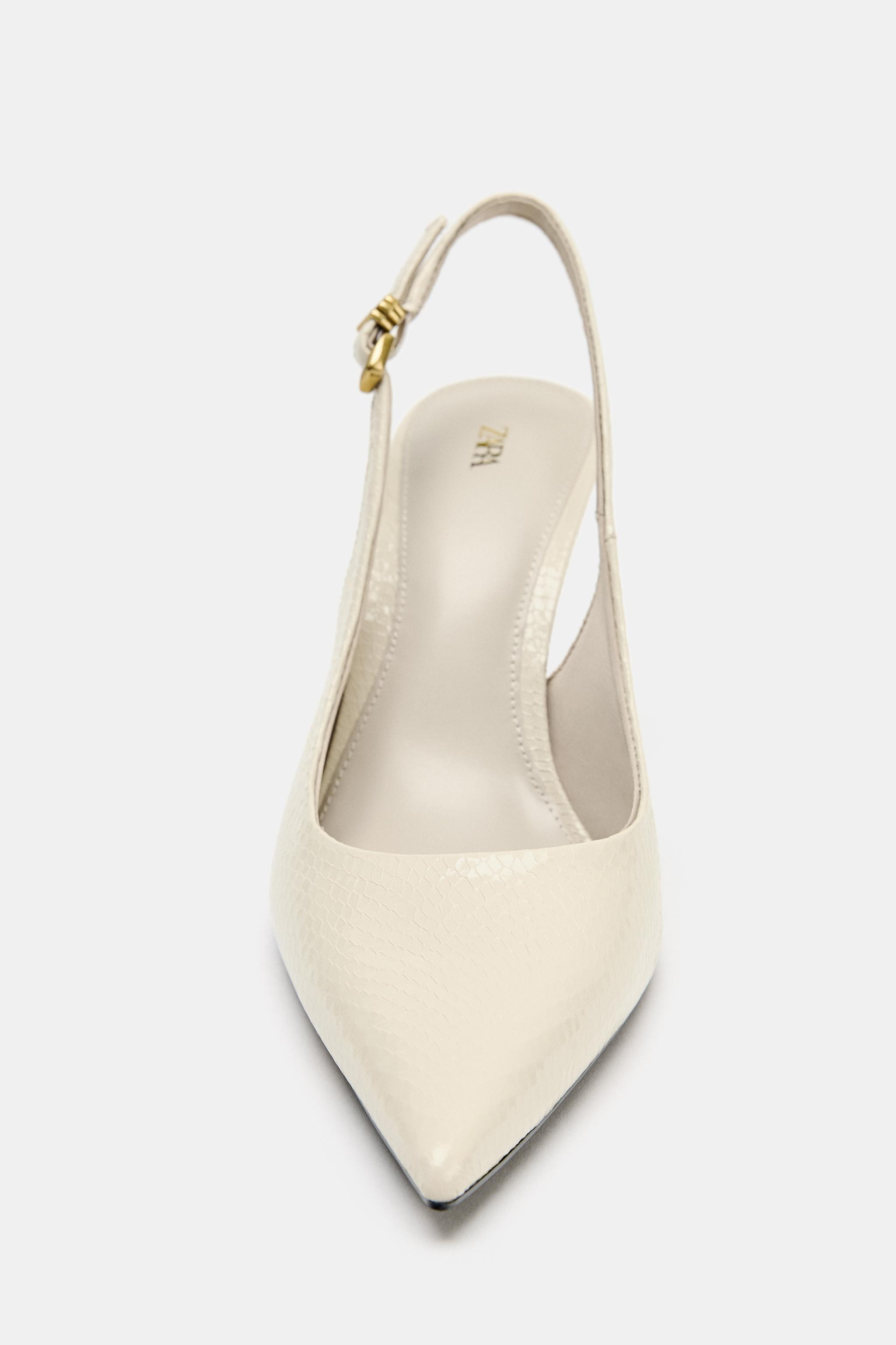 EMBOSSED SLINGBACK HEELS | Zara US