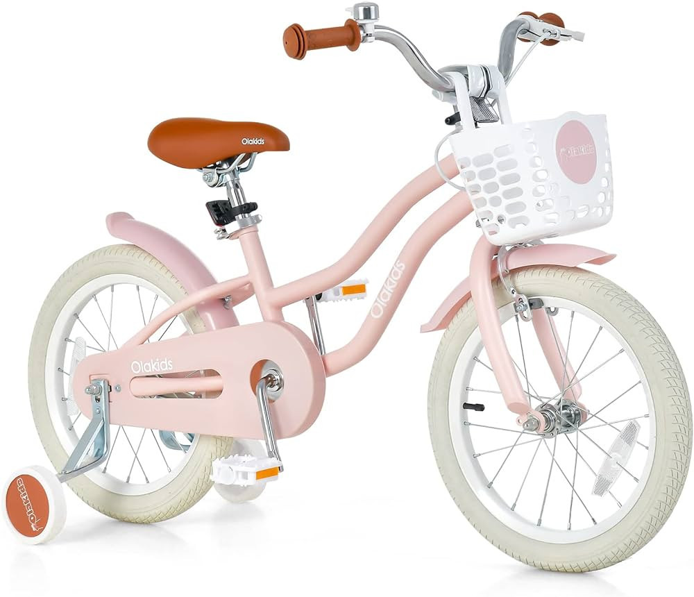 Olakids Kids Bike, 12 14 16 18 Inch Toddlers Bike with Removable Training Wheels Basket, Safety B... | Amazon (US)