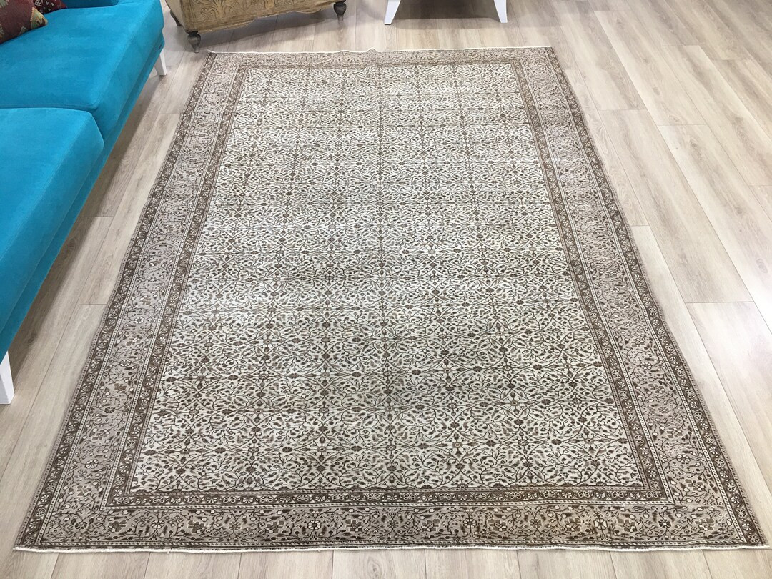 Oversize rug, Turkish rug, Large size rug, Oushak rug, Vintage rug, 6.5 x 9.3 ft, Carpet rug, Hom... | Etsy (US)