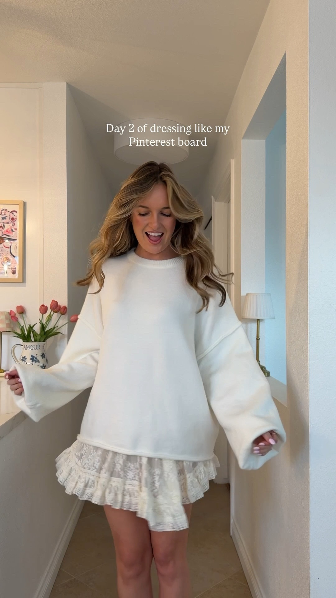 Part 2 Pinterest outfits IRL ✨ i got two compliments at the grocery store wearing this so I’ll take this outfit as a win!

can’t link: Sweater is Peppermayo, and skirt is old from Zara but linking it in case it comes back in stock / linking all affordable options too! 
#pinterestoutfit #pinterestoutfitinspo #outﬁtinspo 

#LTKdayinmylife #LTKValentine #LTKootd