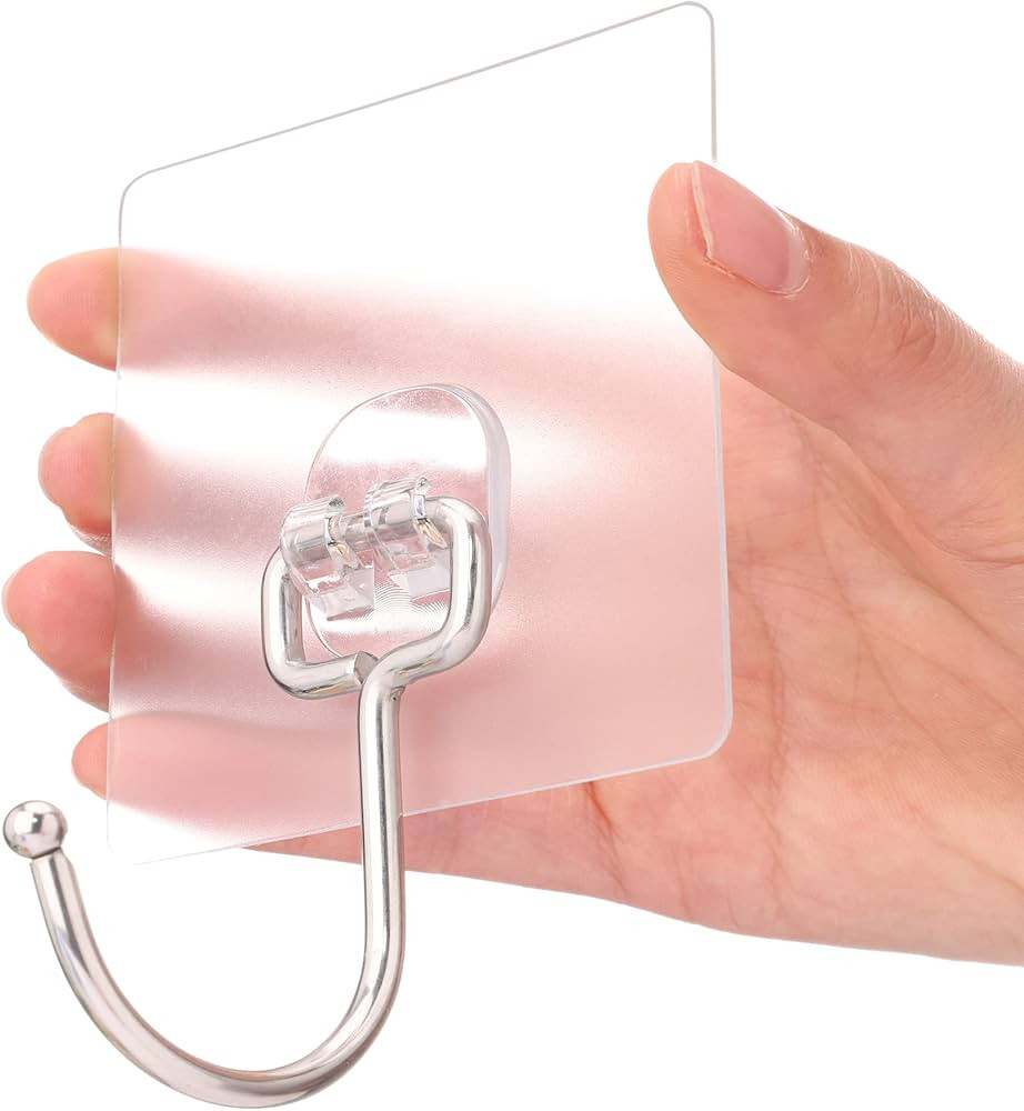 Antimbee 10-Pack All-Purpose Large Adhesive Hooks for Hanging, Heavy Duty Hold 37 lb(Max) Waterpr... | Amazon (US)