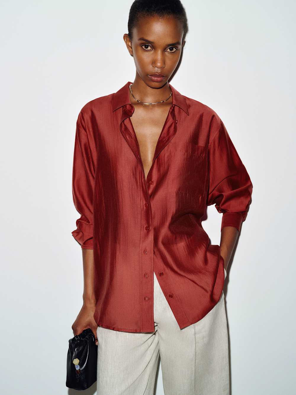 Eli Oversized Shirt | Reformation (Global)