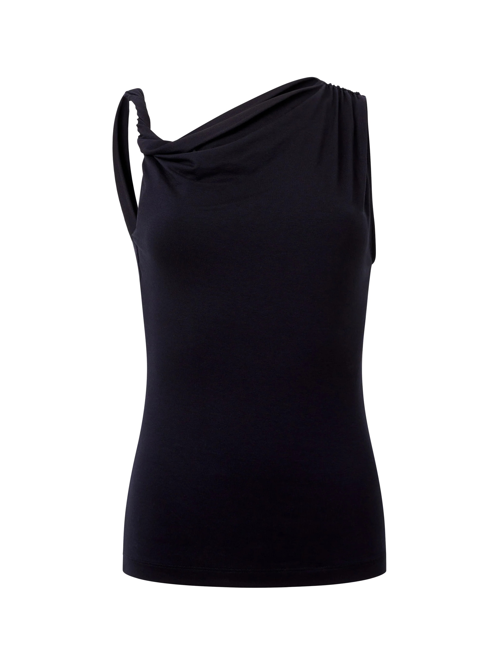 Sia Jersey Asymmetric Draped Top | French Connection (UK)