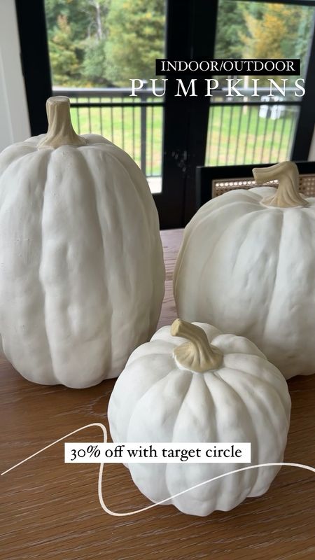 THE BEST WHITE PUMPKINS OF THIS SEASON! & they are currently 30% off with Target Circle 🎯

#LTKSeasonal #LTKhome #LTKHolidaySale